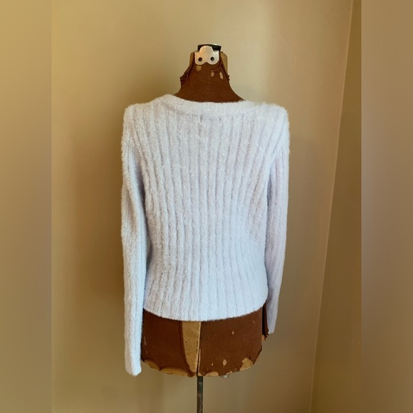 Major label group fuzzy blue cardigan sweater clean girl - Picture 3 of 7